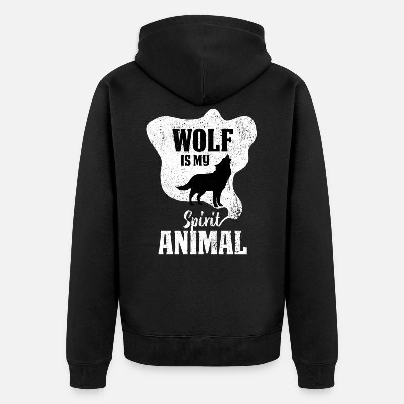 Wolf - Veste à capuche bio Premium Unisexe - noir