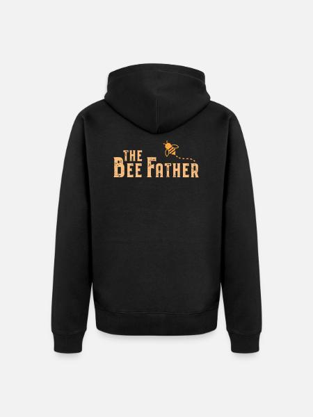 The Bee Father Beekeeper - Unisex Premium Organic Zip Hoodie - black