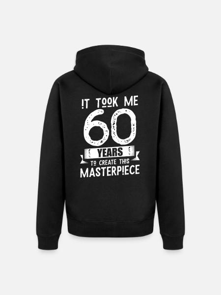 60th birthday 60th gift - Unisex Premium Organic Zip Hoodie - black
