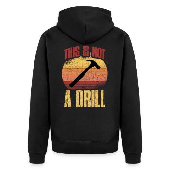 Carpenter joiner carpenter gift - Unisex Premium Organic Zip Hoodie - black - Back - Nico (187cm)