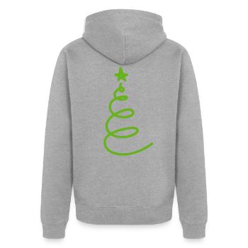 Christmas Christmas Christmas Christmas Christmas - Unisex Premium Organic Zip Hoodie - heather grey - Back - Nico (187cm)