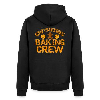 Weihnachten Weihnachten Weihnachten Weihnachten Weihnachten - Unisex Premium Bio Zip Hoodie - Schwarz - Hinten - Nico (187cm)