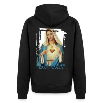 Religion Jésus-Sainte Marie - Veste à capuche bio Premium Unisexe - noir - Dos - Nico (187cm)