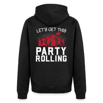 RPG Fantasy Roleplay - Unisex Premium Organic Zip Hoodie - black - Back - Nico (187cm)