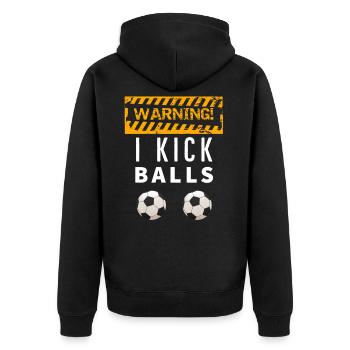 Football, Football, Football, Football, Football - Veste à capuche bio Premium Unisexe - noir - Dos - Nico (187cm)