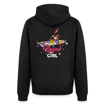 Kayak Girl Kayak Girl Canoë - Veste à capuche bio Premium Unisexe - noir - Dos - Nico (187cm)