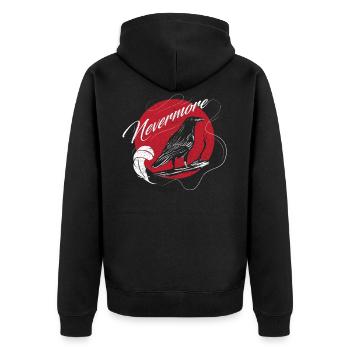 Cadeau d'auteur de poète de littérature - Veste à capuche bio Premium Unisexe - noir - Dos - Nico (187cm)