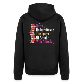 Literatur Dichter Author Geschenk - Unisex Premium Bio Zip Hoodie - Schwarz - Hinten - Nico (187cm)