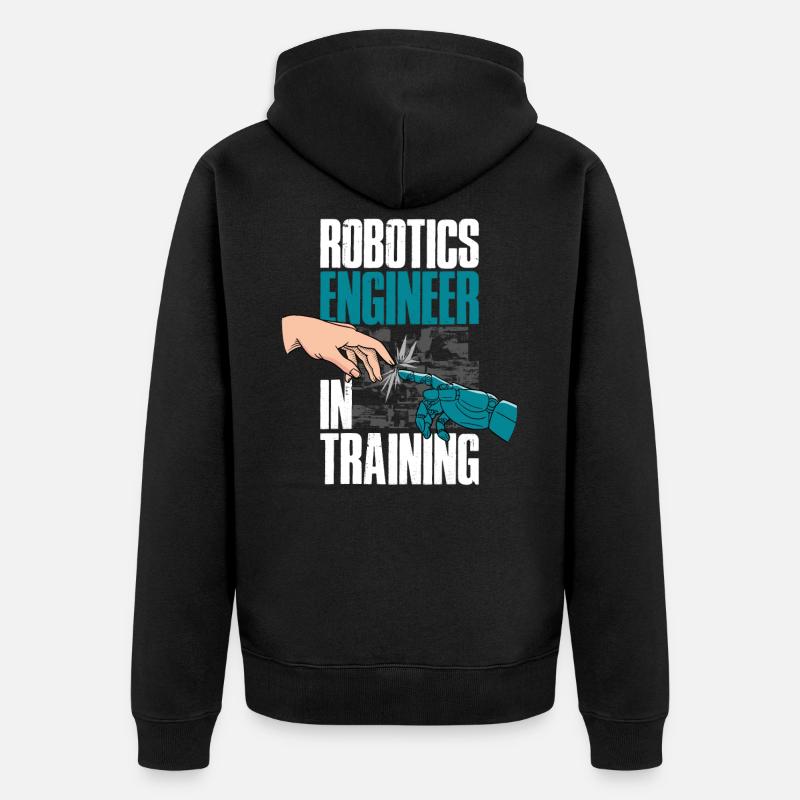 Robot Robot Robotics Robotics Gift - Unisex Premium Organic Zip Hoodie - black