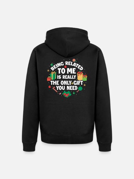 Christmas funny Christmas present - Unisex Premium Organic Zip Hoodie - black