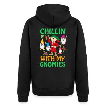 Joyeux Noël, Joyeux Noël, Joyeux Noël - Veste à capuche bio Premium Unisexe - noir - Dos - Nico (187cm)