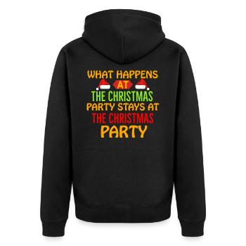 Weihnachten Weihnachten Weihnachten Weihnachten Weihnachten - Unisex Premium Bio Zip Hoodie - Schwarz - Hinten - Nico (187cm)