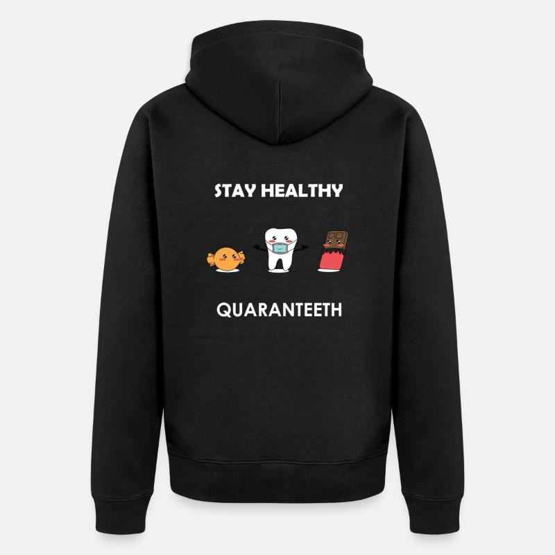 Dentist teeth gift idea - Unisex Premium Organic Zip Hoodie - black