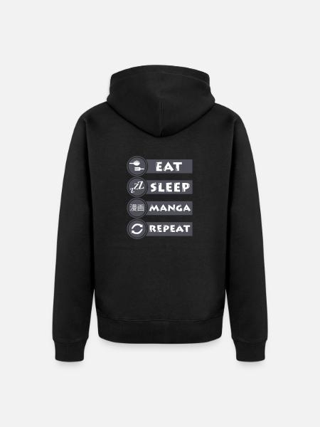 Manga Geschenkidee - Unisex Premium Bio Zip Hoodie - Schwarz