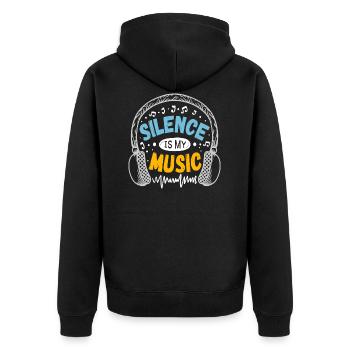 Introvert highly sensitive INFJ saying gift - Unisex Premium Organic Zip Hoodie - black - Back - Nico (187cm)