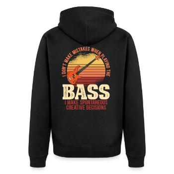 I Don't Make Mistakes Playing The Bass - Unisex Premium Organic Zip Hoodie - black - Back - Nico (187cm)