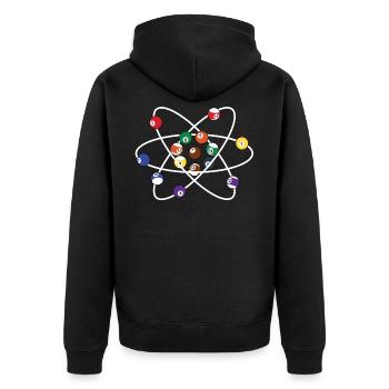 Billiard Pool Snooker Funny Gift - Unisex Premium Organic Zip Hoodie - black - Back - Nico (187cm)