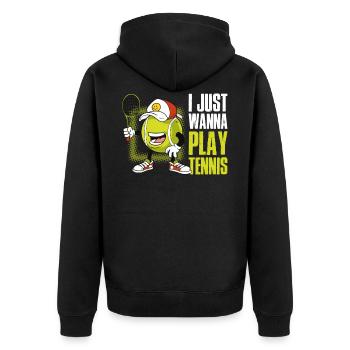 Tennis Tennis Player Sport cadeau drôle - Veste à capuche bio Premium Unisexe - noir - Dos - Nico (187cm)