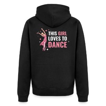 Dancing Dancer Dancer Dance Funny Gift - Veste à capuche bio Premium Unisexe - noir - Dos - Nico (187cm)
