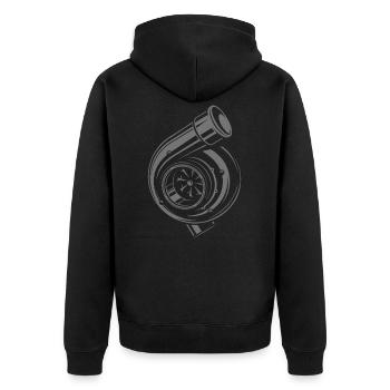 Turbo - Veste à capuche bio Premium Unisexe - noir - Dos - Nico (187cm)