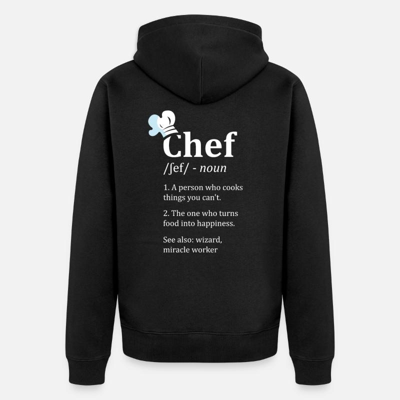 Cuisinier cuisine cadeau drôle - Veste à capuche bio Premium Unisexe - noir