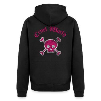 pink world - Veste à capuche bio Premium Unisexe - noir - Dos - Nico (187cm)