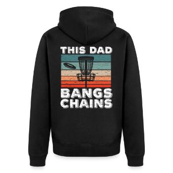 Ce papa bangs chaînes disc golf pères jour sport - Veste à capuche bio Premium Unisexe - noir - Dos - Nico (187cm)