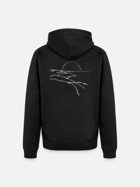 Sunset - Unisex Premium Organic Zip Hoodie - black