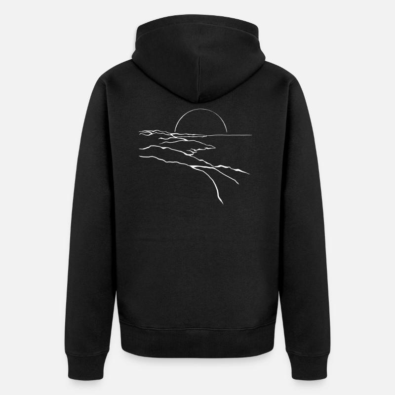 Coucher de soleil - Veste à capuche bio Premium Unisexe - noir