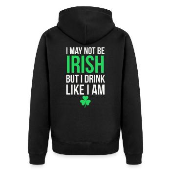 Irlandais, Irlandais, Irlandais, Irlande, Irlande, Irlande, Irlande - Veste à capuche bio Premium Unisexe - noir - Dos - Nico (187cm)