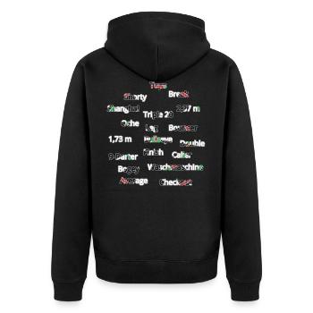 darts - Unisex Premium Organic Zip Hoodie - black - Back - Nico (187cm)
