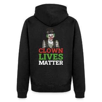 Clown Lives Matter Clown Cadeau - Veste à capuche bio Premium Unisexe - noir - Dos - Nico (187cm)