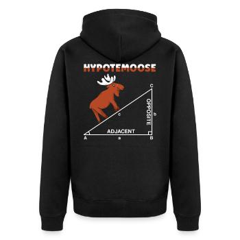 Hypotemoose Professeur de mathématiques Mathématicien Math - Veste à capuche bio Premium Unisexe - noir - Dos - Nico (187cm)