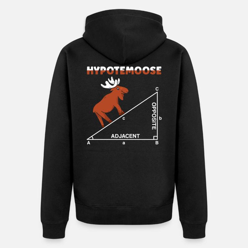 Hypotemoose Mathematik Lehrer Mathematik Mathematician Math - Unisex Premium Bio Zip Hoodie - Schwarz