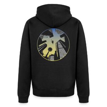 Parkour Parkourist Daredevil Jumper Extreme Sport - Veste à capuche bio Premium Unisexe - noir - Dos - Nico (187cm)