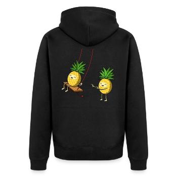 Swinging Pineapple Ananas cadeau - Veste à capuche bio Premium Unisexe - noir - Dos - Nico (187cm)