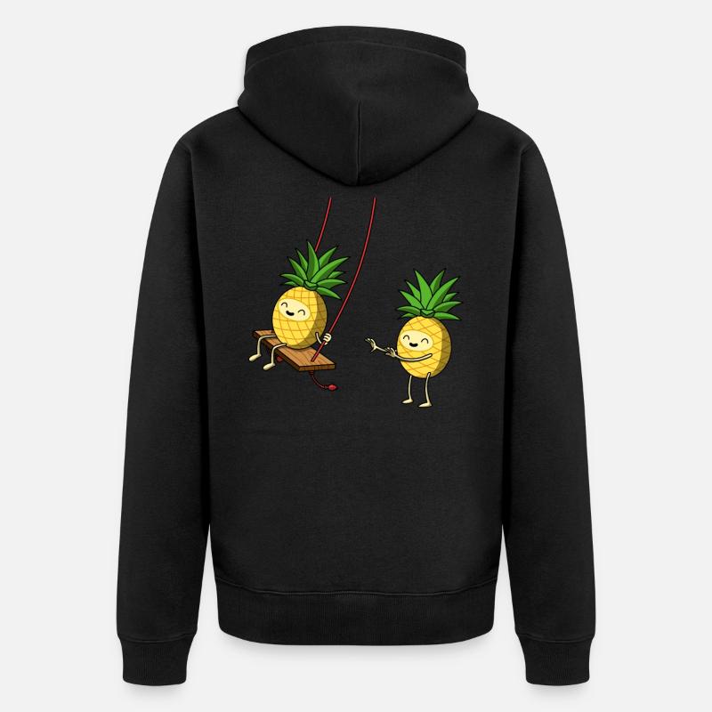 Swinging Pineapple Ananas cadeau - Veste à capuche bio Premium Unisexe - noir
