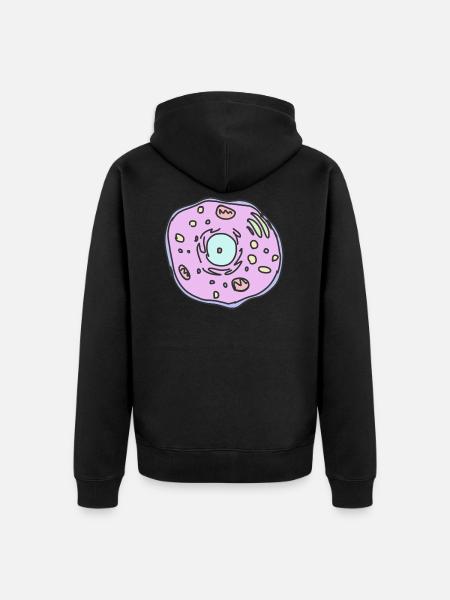 animal cell - Unisex Premium Organic Zip Hoodie - black
