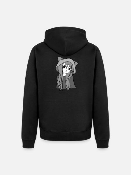 Manga Anime Kawaii - Unisex Premium Organic Zip Hoodie - black