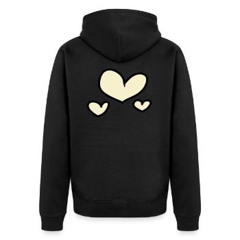 coeurs jaunes - Veste à capuche bio Premium Unisexe - noir - Dos - Nico (187cm)