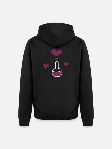 Chemistry Flasks - Unisex Premium Organic Zip Hoodie - black