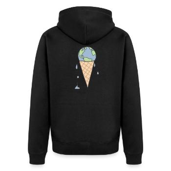 Glace Protection du climat Terre - Veste à capuche bio Premium Unisexe - noir - Dos - Nico (187cm)