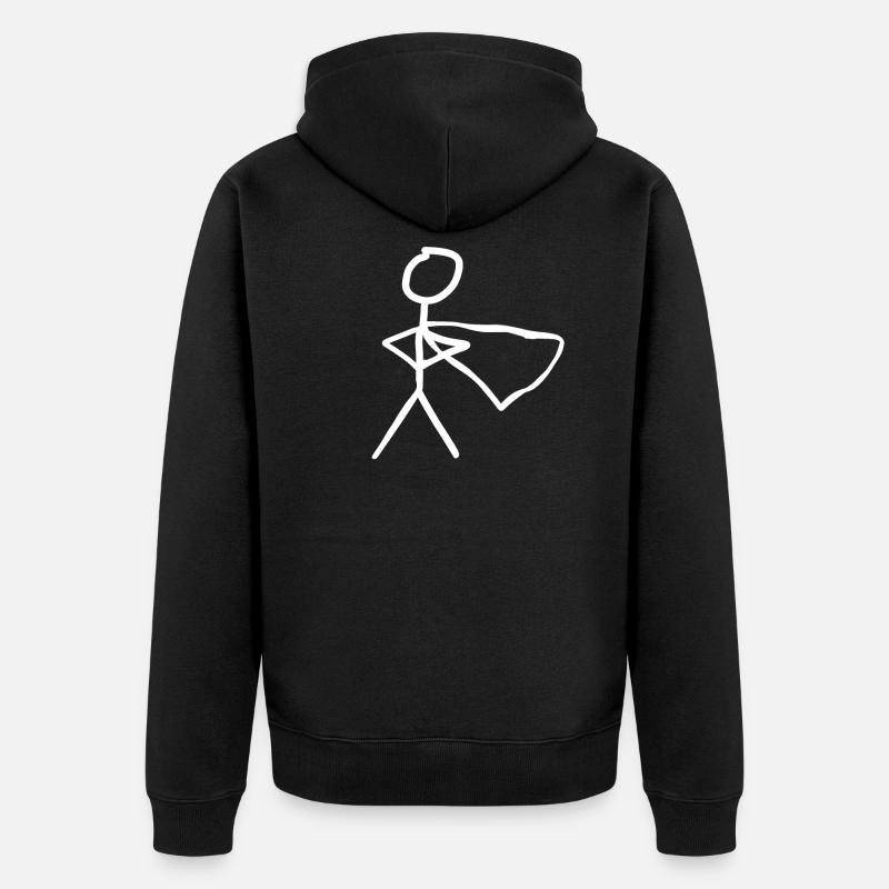 Héros - Veste à capuche bio Premium Unisexe - noir