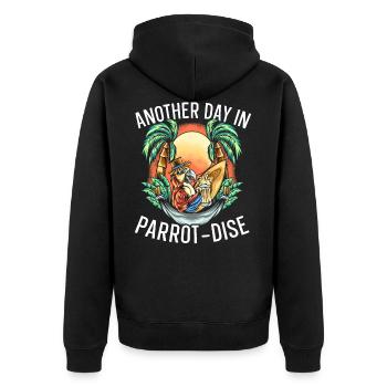 Une autre journée dans Parrot-Dise Parrot Talking Bird - Veste à capuche bio Premium Unisexe - noir - Dos - Nico (187cm)