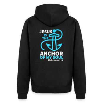 Jésus, Jésus, Jésus chrétien chrétien chrétien chrétien - Veste à capuche bio Premium Unisexe - noir - Dos - Nico (187cm)