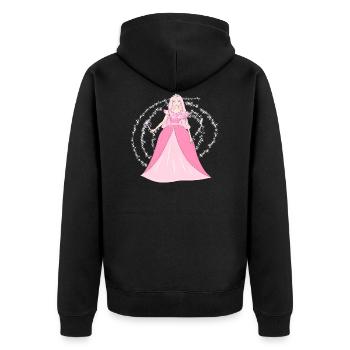 Princesse Paillettes - Veste à capuche bio Premium Unisexe - noir - Dos - Nico (187cm)