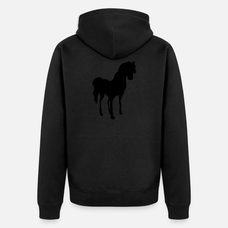Cheval à cheval - Veste à capuche bio Premium Unisexe - noir