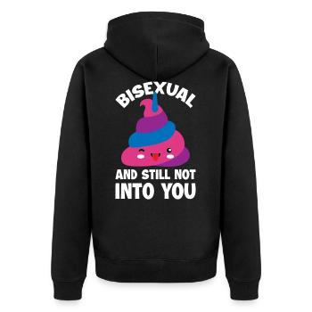 Bisexual And Still Not Into You Bisexual Gift - Unisex Premium Organic Zip Hoodie - black - Back - Nico (187cm)