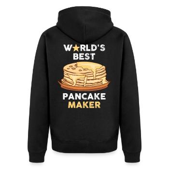 Worlds Best Pancake Maker Crêpes Cadeau - Veste à capuche bio Premium Unisexe - noir - Dos - Nico (187cm)