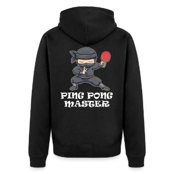 Ping Pong Master ping-pong ping-pong cadeau - Veste à capuche bio Premium Unisexe - noir - Dos - Nico (187cm)